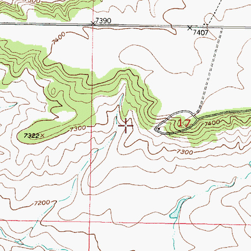 Topographic Map of Baker, NM