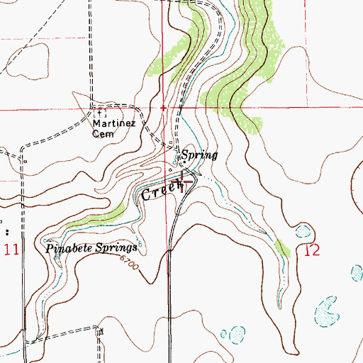 Topographic Map of Bennett, NM