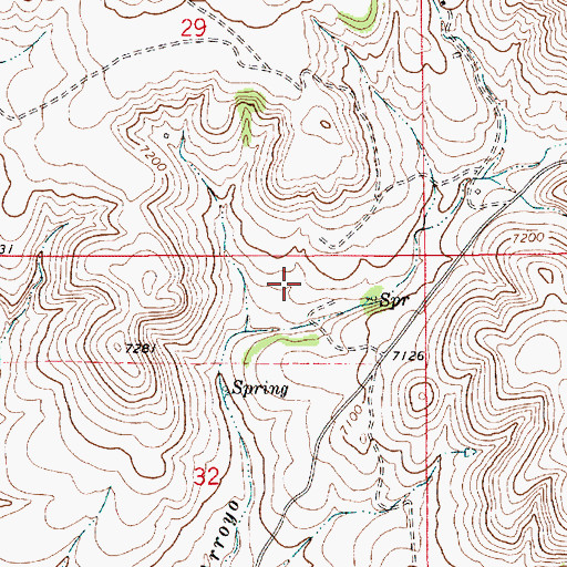 Topographic Map of Barela, NM