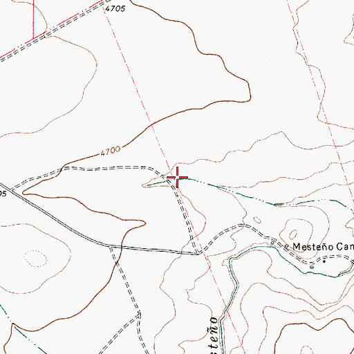 Topographic Map of Waggoner, NM
