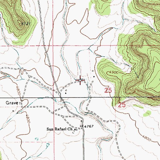 Topographic Map of Sanchez, NM
