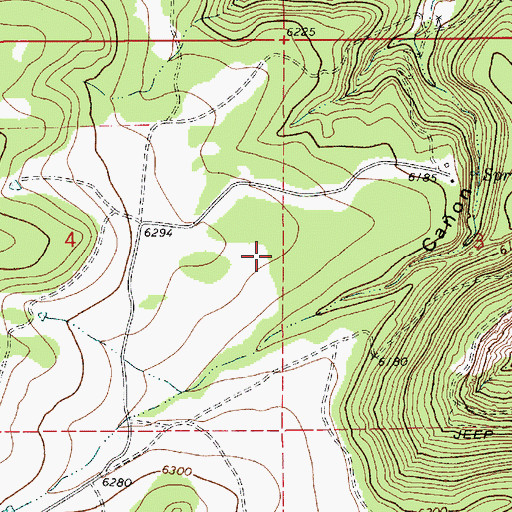 Topographic Map of Mitchel, NM