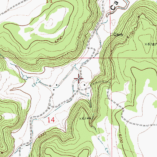Topographic Map of Romero, NM