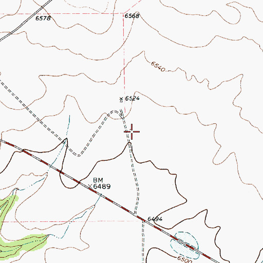 Topographic Map of Greens Shipping Pens, NM