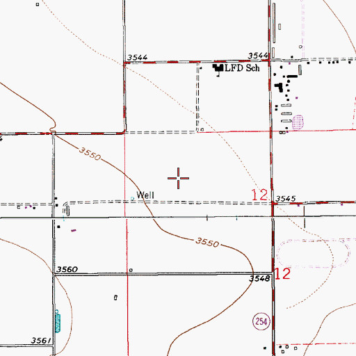 Topographic Map of 12801 Water Well, NM