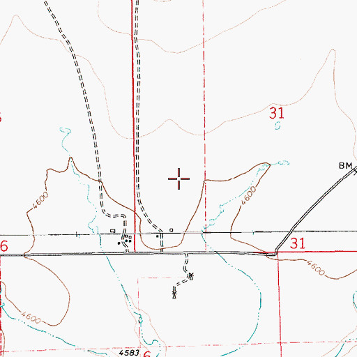 Topographic Map of Harlan Vigil, NM