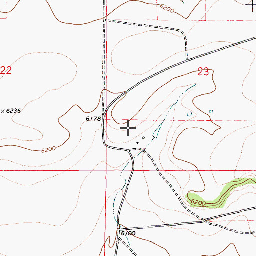 Topographic Map of Horn, NM