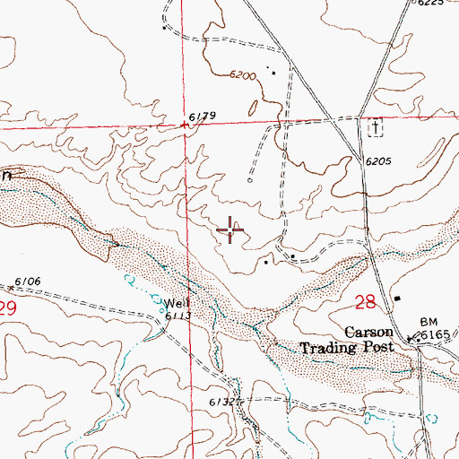 Topographic Map of Huerfano Chapter House, NM