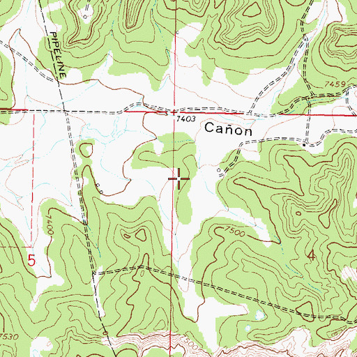 Topographic Map of Colombo, NM
