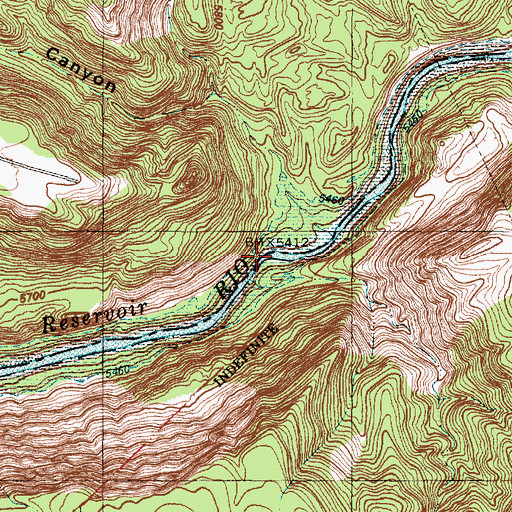 Topographic Map of Ancho Rapid, NM