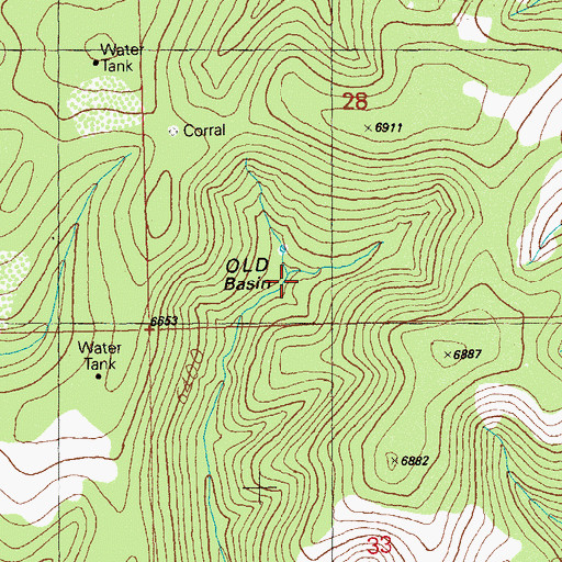 Topographic Map of O L D Basin, NM