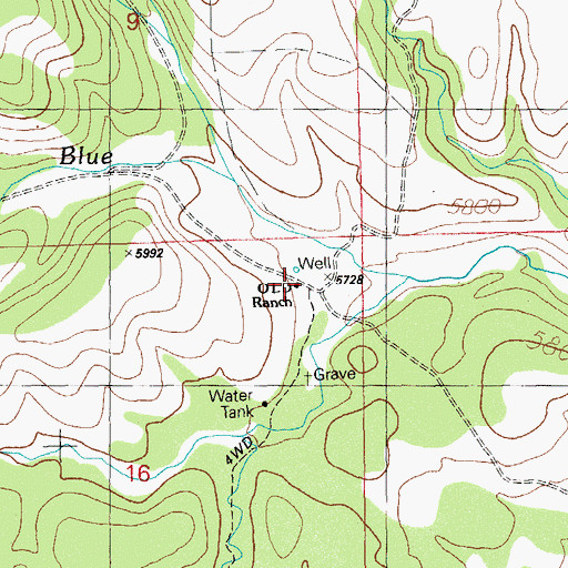 Topographic Map of O L D Ranch, NM