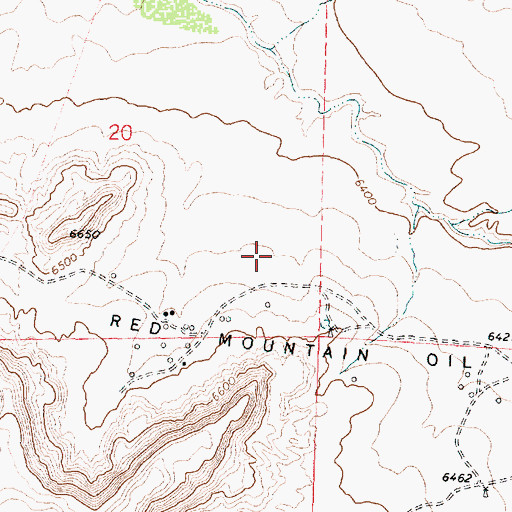 Topographic Map of Red Mountain, NM
