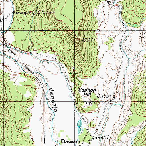 Topographic Map of Capitan Hill, NM