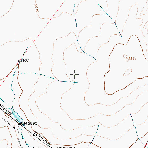 Topographic Map of C S Cattle Company, NM