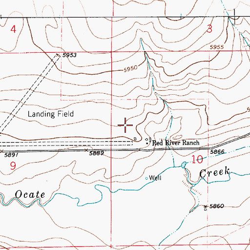 Topographic Map of Daniels, NM