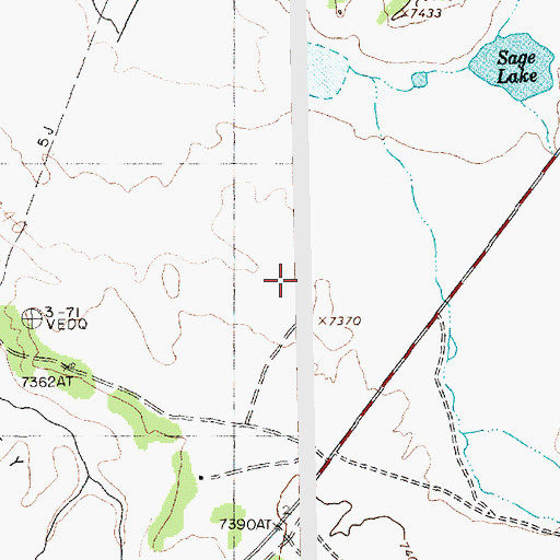 Topographic Map of Red Valley, NM