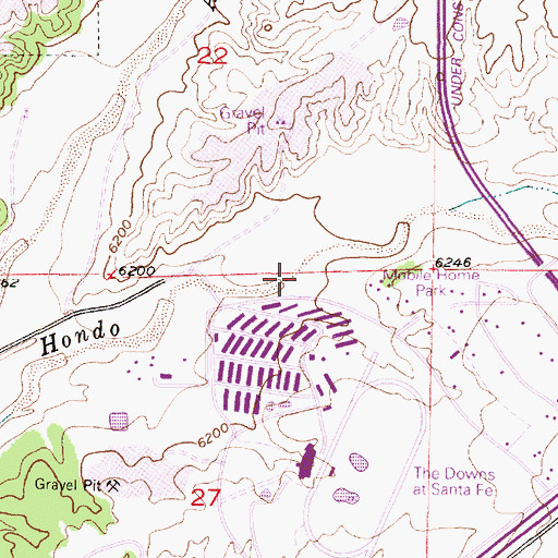 Topographic Map of Cieneguilla, NM