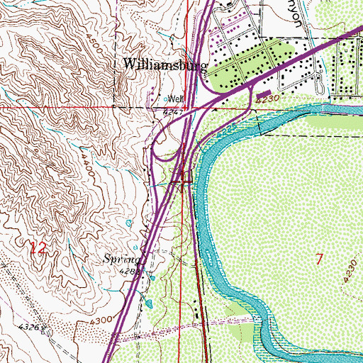 Topographic Map of Truth or Consequences South Interchange, NM