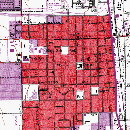 Topographic Map of Saint Pauls Episcopal Church, NM