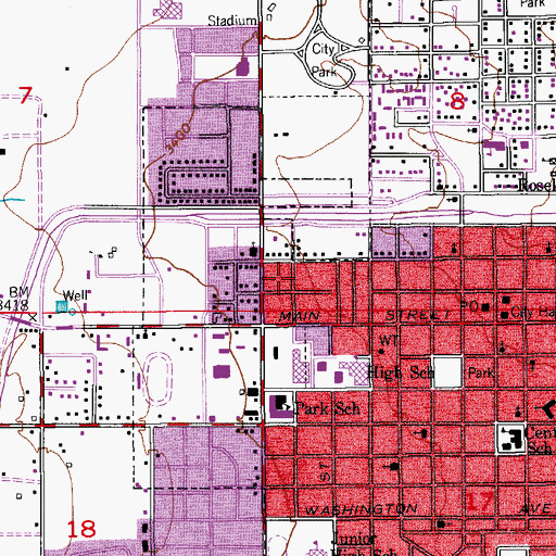 Topographic Map of City Water Works, NM