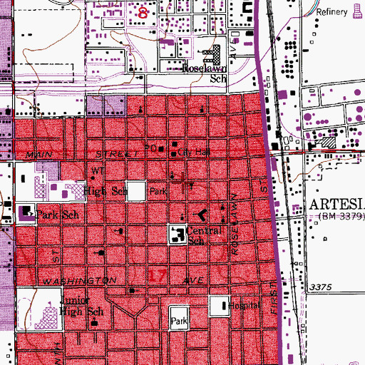 Topographic Map of Methodist Episcopal Church, NM