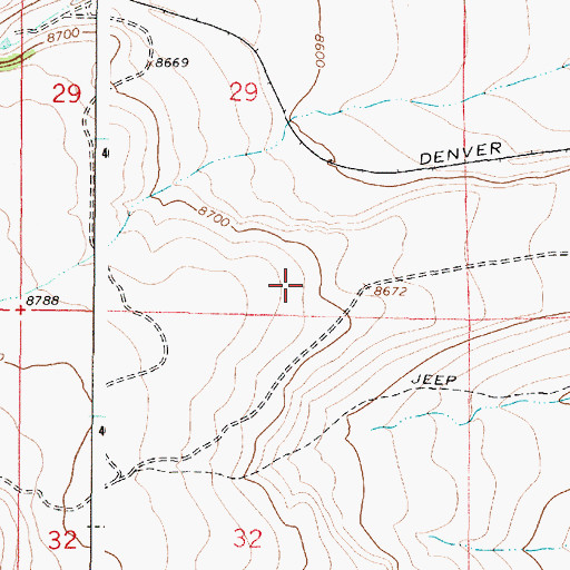 Topographic Map of Big Horn Siding Rail Road Water Tank, NM