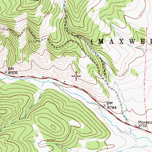 Topographic Map of Heck, NM