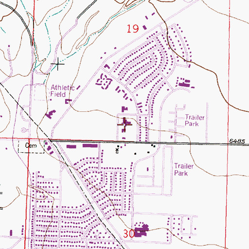 Topographic Map of Cibola General Hospital, NM