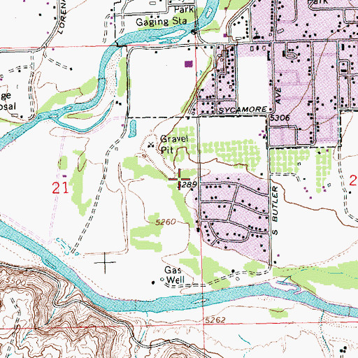Topographic Map of Animas Valley Mall, NM
