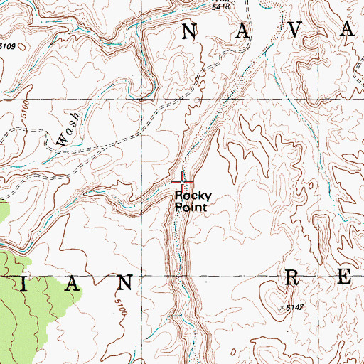 Topographic Map of Rocky Canyon, NM