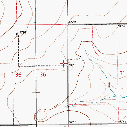 Topographic Map of Alexander, NM