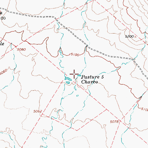 Topographic Map of Pasture Five Charco, AZ