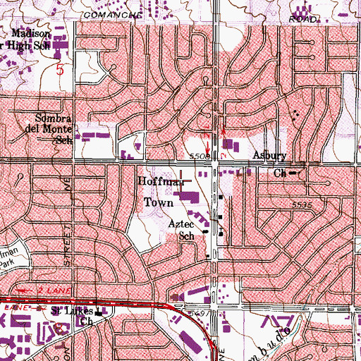 Topographic Map of Eastdale Shopping Center, NM