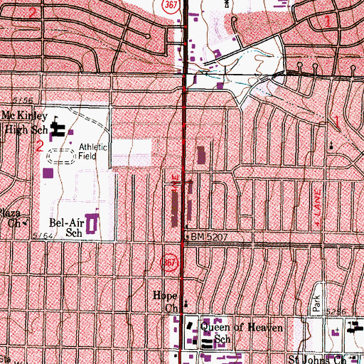 Topographic Map of San Mateo Square, NM