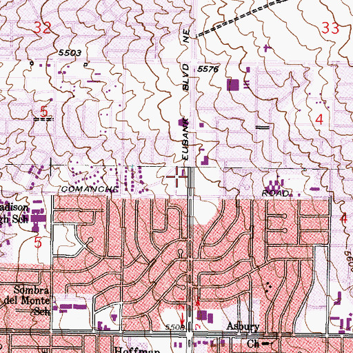 Topographic Map of San Marcos Plaza, NM