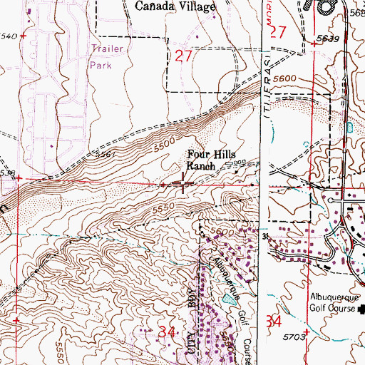 Topographic Map of Kirtland Elementary School, NM