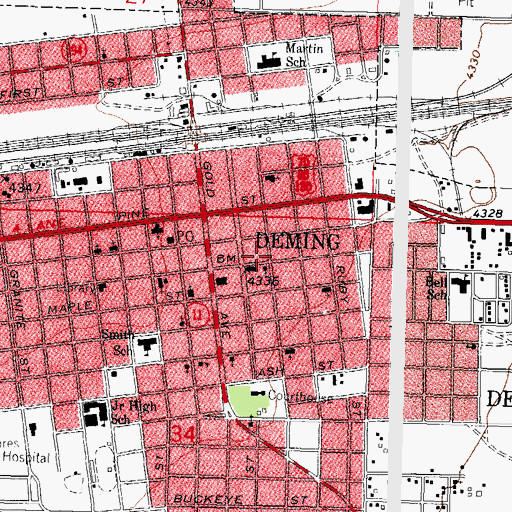 Topographic Map of Spanish Methodist Episcopal Church, NM