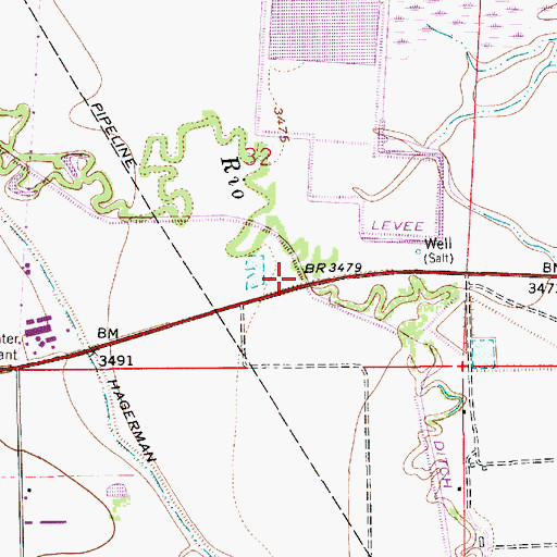 Topographic Map of 10086 Water Well, NM