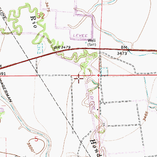 Topographic Map of 12782 Water Well, NM
