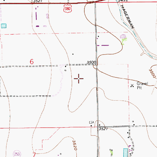 Topographic Map of 10129 Water Well, NM