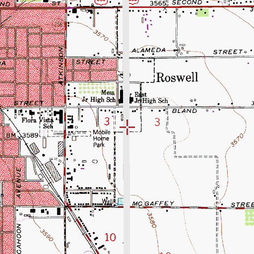 Topographic Map of 05080 Water Well, NM