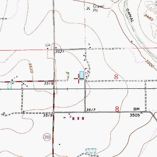 Topographic Map of 13343 Water Well, NM