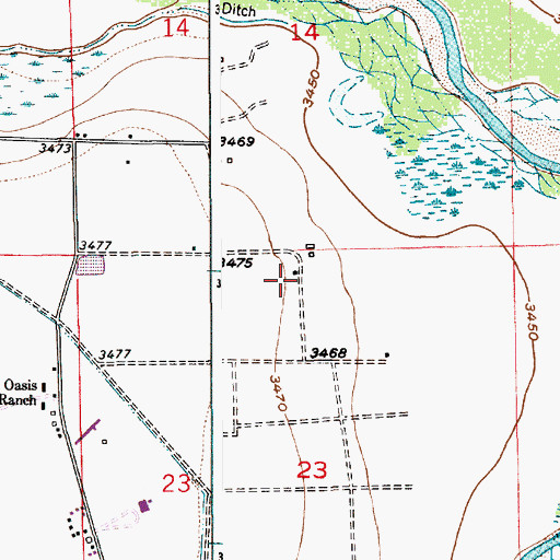 Topographic Map of 12809 Water Well, NM