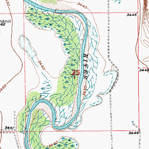 Topographic Map of 10836 Water Well, NM