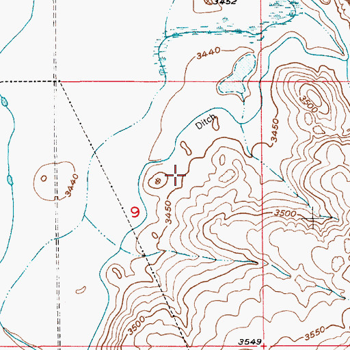 Topographic Map of 13432 Water Well, NM