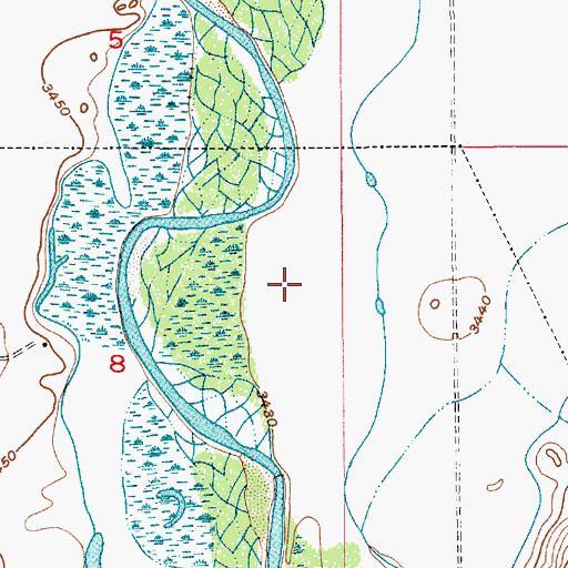 Topographic Map of 10841 Water Well, NM