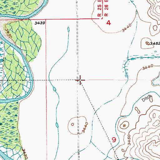 Topographic Map of 10844 Water Well, NM