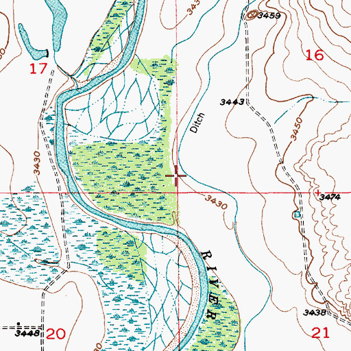 Topographic Map of 10847 Water Well, NM