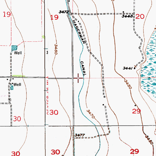 Topographic Map of 13438 Water Well, NM
